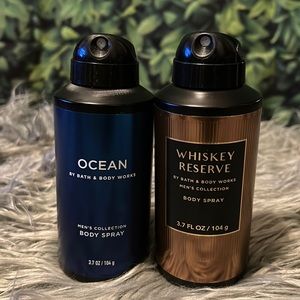 NWTs B&BW Men’s Collection OCEAN & WHISKEY RESERVE Body  3.7oz Bundle of 2